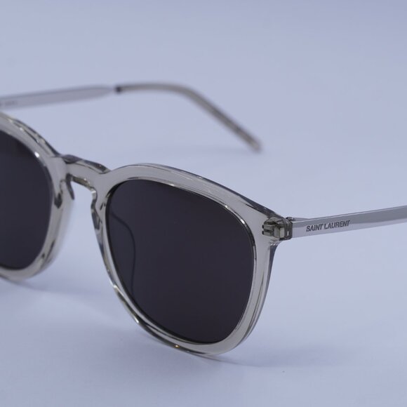 Saint Laurent SL360 005 Sunglasses Transparent Brown Square Frame, Black Lenses - Picture 7 of 11